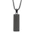 INOX JEWELRY Pendants Matte Finish Black Stainless Steel Engravable Drop Pendant with Round Box Chain SSP15467NKK