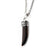 INOX JEWELRY Pendants Silver Stainless Steel Tiger Eye Stone Horn Pendant with Chain SSP20665TENK