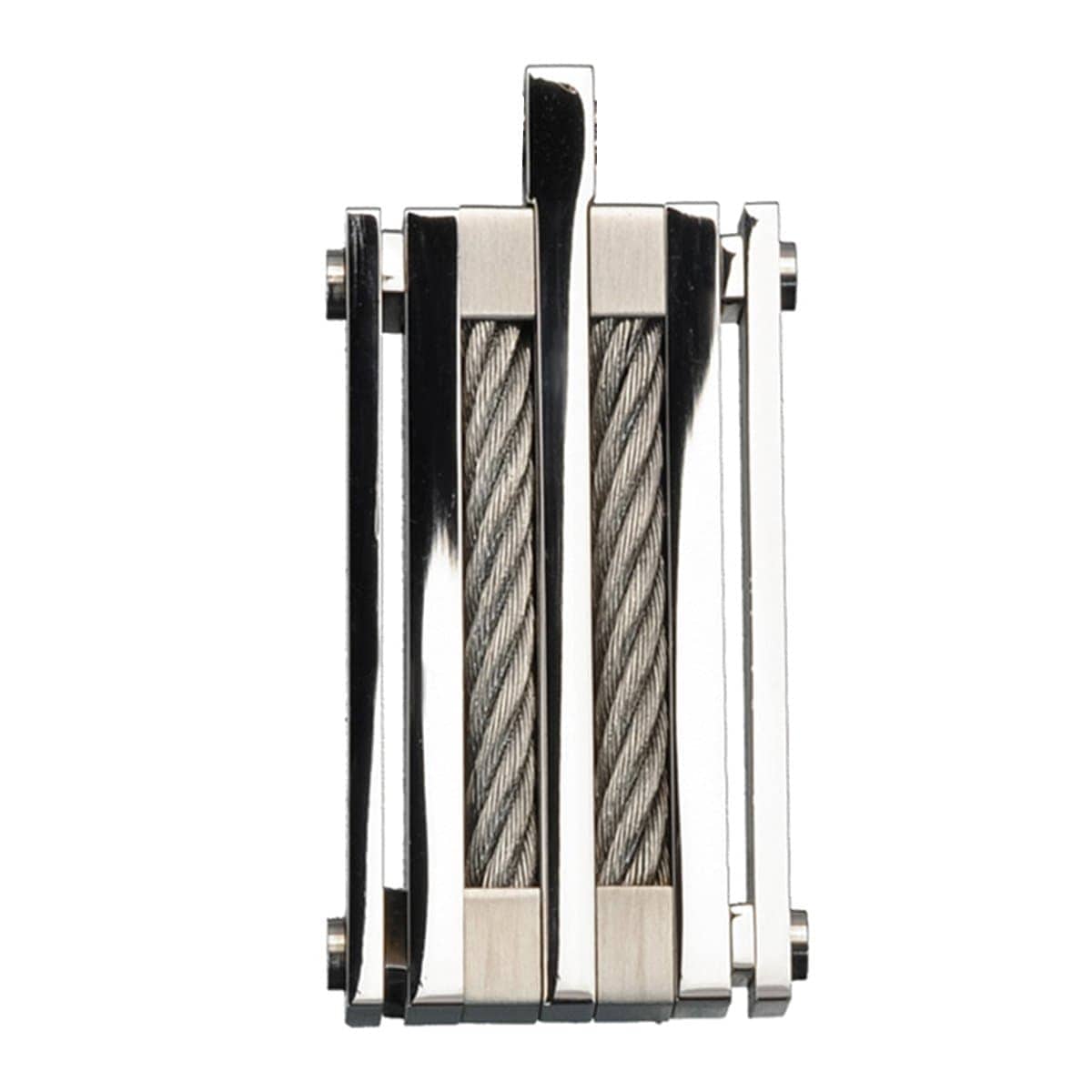 INOX JEWELRY Pendants Silver Tone Stainless Steel Chunky Cable Pendant SSP4608NK