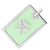 INOX JEWELRY Pendants Silver Tone Stainless Steel Cross in Green Resin Pendant SSP359