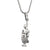 INOX JEWELRY Pendants Silver Tone Stainless Steel Fishbone Pendant with Hook on Box Chain SSPWT019NK