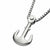 INOX JEWELRY Pendants Silver Tone Stainless Steel Matte Finish Man of War Anchor Pendant with Chain SSP004MNK1