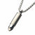 INOX JEWELRY Pendants Silver Tone Stainless Steel Memorial Bullet Pendant with Box Chain SSP1128NK