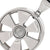 INOX JEWELRY Pendants Silver Tone Stainless Steel Wheel Design Pendant SSP844