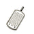 INOX JEWELRY Pendants Silver Tone Stainless Steel with Black CZ Accented Religious Prayer Tag Pendant SSPRA73KNK1