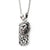 INOX JEWELRY Pendants Stainless Steel with 3D Lion Head Dog Tag Pendant, with Antique Silver Plated Chain SSP22665ASNK