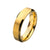 INOX JEWELRY Rings 18K Golden Tone Ion Plated Stainless Steel 6mm Matte Finish Beveled Band Ring