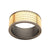 INOX JEWELRY Rings 18K Golden Tone Ion Plated Stainless Steel Gunmetal Border with Grid Inlay Ring