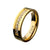 INOX JEWELRY Rings 18K Golden Tone Ion Plated Stainless Steel with Channel Set CZ Band Ring