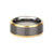 INOX JEWELRY Rings 18K Golden Tone Ion Plated with Gunmetal Finish Stainless Steel Wedding Band Ring