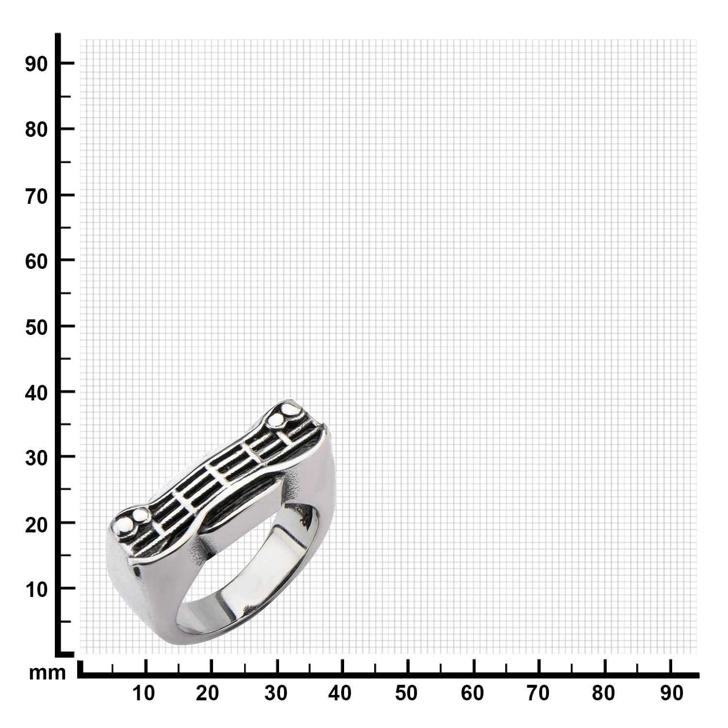 INOX JEWELRY Rings Antiqued Silver Tone Stainless Steel Classic Car Grille Ring