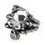 INOX JEWELRY Rings Antiqued Silver Tone Stainless Steel Claw-Grip Hallowed Jaw Skull Ring