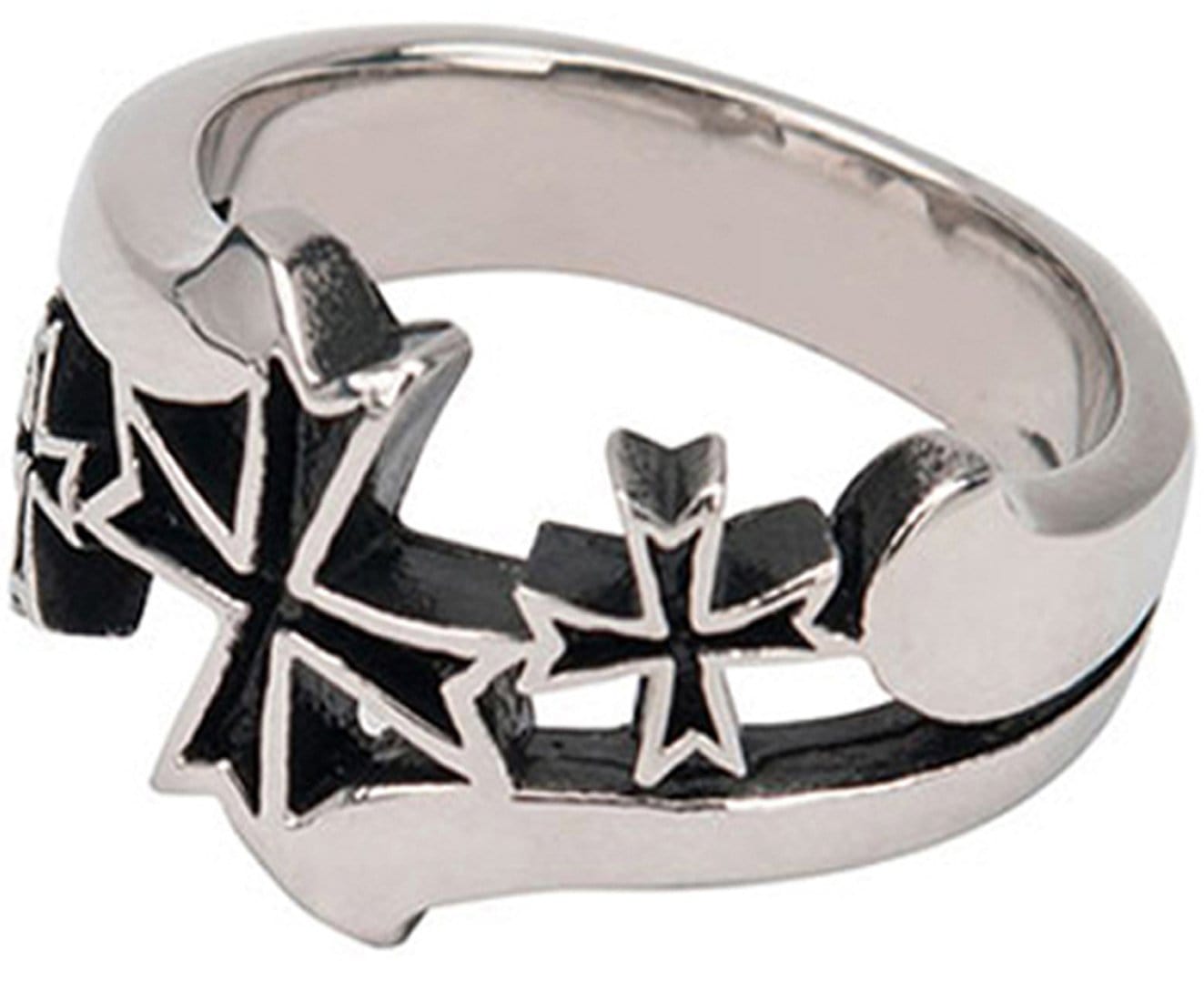 Buy Silver Stainless Steel Cross Pattée Alisee Cut Out Ring Online ...