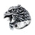 INOX JEWELRY Rings Antiqued Silver Tone Stainless Steel Eagle Profile Ring