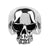 INOX JEWELRY Rings Antiqued Silver Tone Stainless Steel Hallowed Jaw Skull Ring