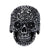 INOX JEWELRY Rings Antiqued Silver Tone Stainless Steel Hallowed Skull Floral Design Ring