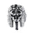 INOX JEWELRY Rings Antiqued Silver Tone Stainless Steel Pharaoh Skull Ring