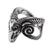 INOX JEWELRY Rings Antiqued Silver Tone Stainless Steel Ram Head Ring