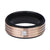 INOX JEWELRY Rings Black and Rose Stainless Steel Triple Lined with CZ Band Ring
