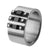 INOX JEWELRY Rings Black and Silver Tone Stainless Steel Bolted Ridge Band