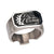 INOX JEWELRY Rings Black and Silver Tone Stainless Steel Bulldog Bottle Opener Ring