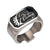 INOX JEWELRY Rings Black and Silver Tone Stainless Steel Bulldog Bottle Opener Ring