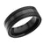 INOX JEWELRY Rings Black and Silver Tone Stainless Steel Celtic Band with Carbon Fiber Detail Ring