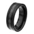 INOX JEWELRY Rings Black and Silver Tone Stainless Steel Celtic Band with Carbon Fiber Detail Ring