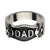 INOX JEWELRY Rings Black and Silver Tone Stainless Steel DAD Emblem Ring