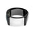 INOX JEWELRY Rings Black and Silver Tone Stainless Steel Matte Finish Engravable Signet Ring