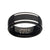 INOX JEWELRY Rings Black and Silver Tone Stainless Steel Matte Finish Quilt Pattern Band Ring