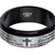 INOX JEWELRY Rings Black and Silver Tone Stainless Steel Prayer Ring