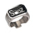 INOX JEWELRY Rings Black and Silver Tone Stainless Steel SDZ Bottle Opener Ring