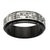 INOX JEWELRY Rings Black and Silver Tone Stainless Steel Serenity Prayer Spinner Ring