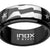 INOX JEWELRY Rings Black and Silver Tone Stainless Steel Star with Stripes Spinner Ring