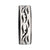 INOX JEWELRY Rings Black and Silver Tone Stainless Steel with Tribal Cut Out Design Comfort Fit Band Ring