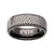 INOX JEWELRY Rings Black and Silver Tone Titanium Brain Coral Pattern Comfort Fit Ring