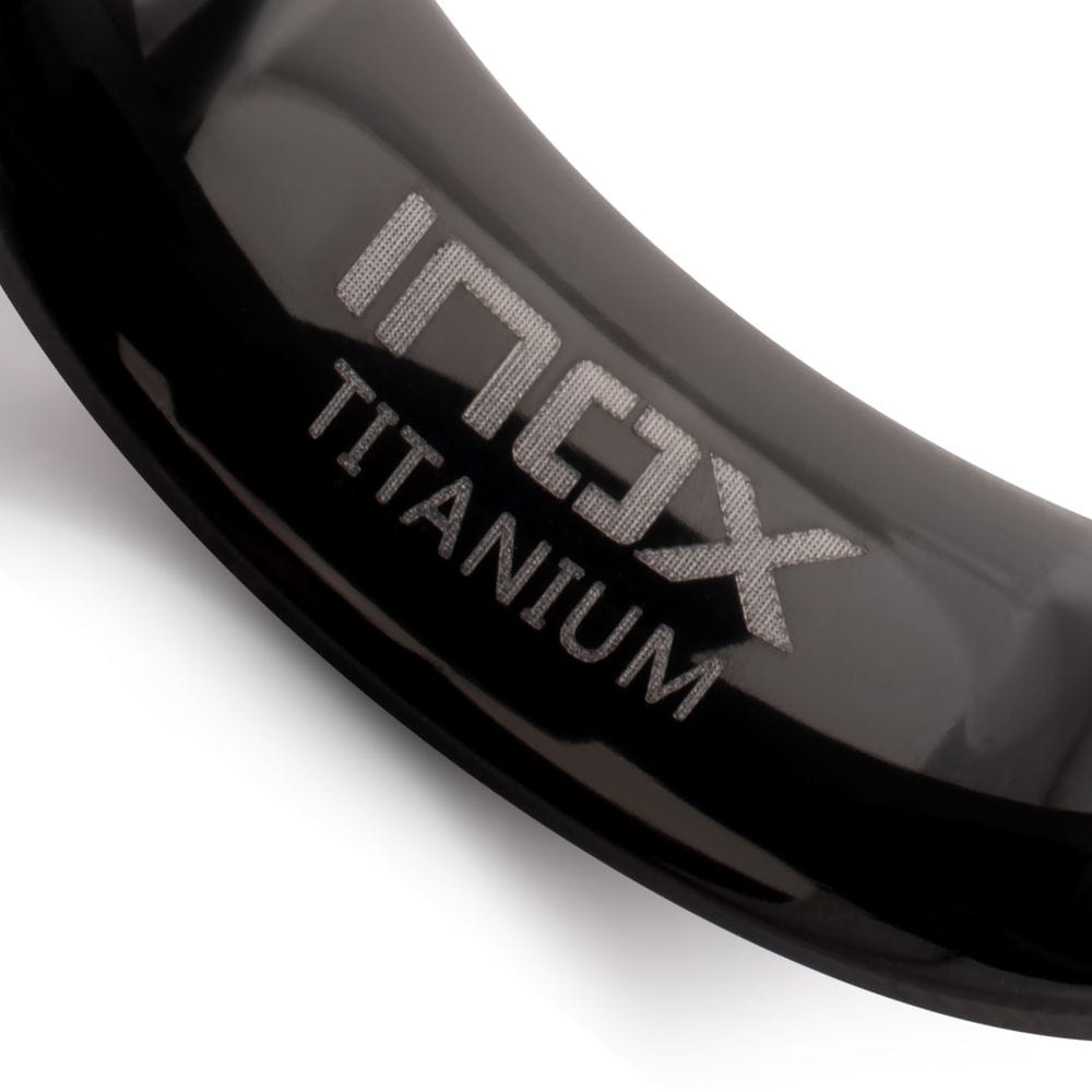 INOX JEWELRY Rings Black IP Titanium Etched Fishskin Comfort Fit Ring