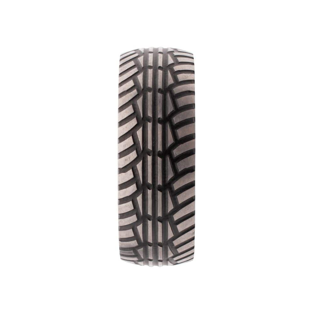 INOX JEWELRY Rings Black IP Titanium Matte Finish Tiremark Comfort Fit Ring