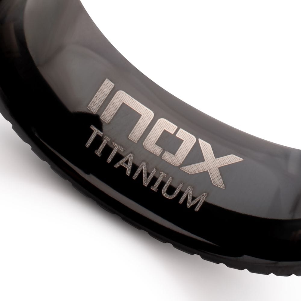 INOX JEWELRY Rings Black IP Titanium Matte Finish Tiremark Comfort Fit Ring