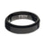 INOX JEWELRY Rings Black Stainless Steel 6mm Matte Finish Beveled Wedding Band Ring