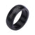 INOX JEWELRY Rings Black Stainless Steel Abstract Detail Band Ring