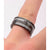 INOX JEWELRY Rings Black Stainless Steel Gray Carbon Fiber Double Layer Banded Ring