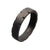 INOX JEWELRY Rings Black Stainless Steel Matte Finish Gunmetal Chiseled Band Ring