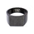 INOX JEWELRY Rings Black Stainless Steel Polished Signet Engravable Ring