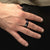 INOX JEWELRY Rings Black Stainless Steel with Abalone Shell and Ebony Wood Inlay Ring