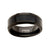 INOX JEWELRY Rings Black Stainless Steel with Genuine Blue Sandstone Inlay Band Ring