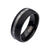 INOX JEWELRY Rings Black Stainless Steel with Genuine Meteorite Inlay Band Ring FRMT1376K-11
