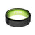INOX JEWELRY Rings Black Stainless Steel with Green Aluminum Detail Band Ring