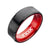 INOX JEWELRY Rings Black Stainless Steel with Red Aluminum Detail Band Ring